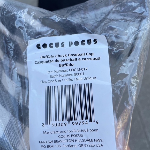 ๐ฅ Grey and white plaid ball cap - Picture 7 of 8